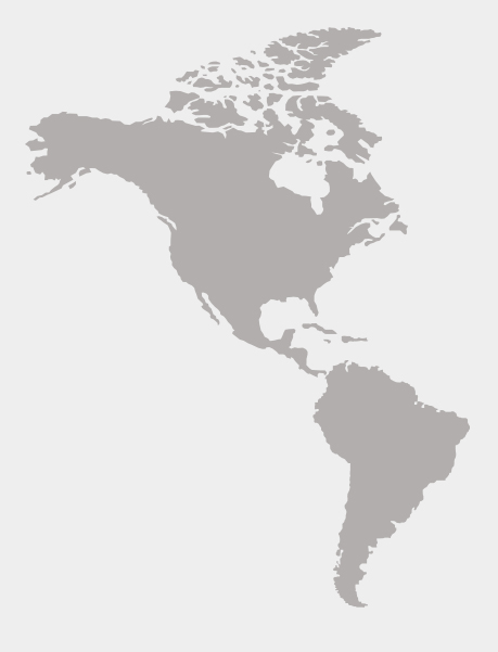 Map of North and South America